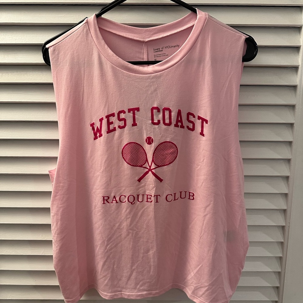 NWT. Good hYOUman pink athletic tank. Size: XL.